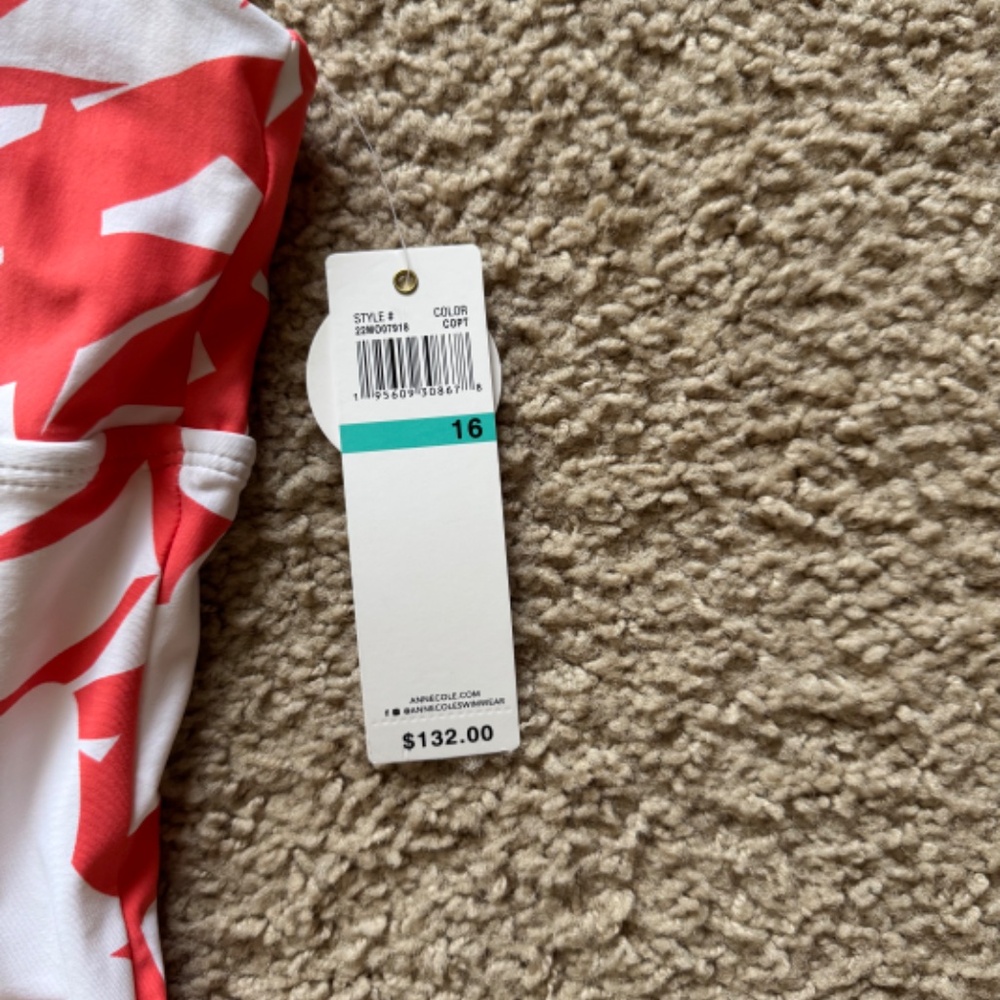 Anne Cole Flutter Sleeve Zip Up One Piece Swimsuit - Picture 4 of 10
